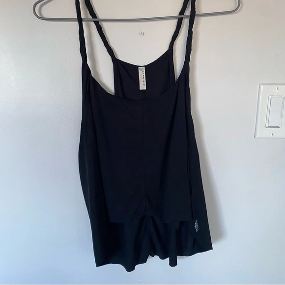 Free People Tops - Free People FP Movement Black Swing Crop Top Oversized Flowy Lightweight Size S